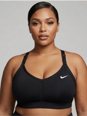 Nike Black Plus-Size High-Support Sports Bra